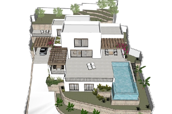 Villa in Moraira(Paichi) zu verkaufen, Klimaanlage, Grundstück 1000 m², 4 Schlafzimmer, 3 Badezimmer, ref.: BP-4216MOR-14