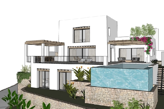 Villa in Moraira(Paichi) zu verkaufen, Klimaanlage, Grundstück 1000 m², 4 Schlafzimmer, 3 Badezimmer, ref.: BP-4216MOR-15