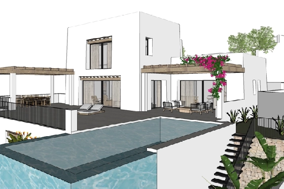 Villa in Moraira(Paichi) zu verkaufen, Klimaanlage, Grundstück 1000 m², 4 Schlafzimmer, 3 Badezimmer, ref.: BP-4216MOR-6