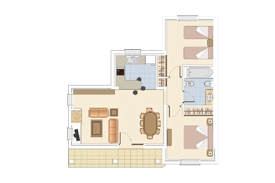 Doppelhaushälfte in Alcalali zu verkaufen, Wohnfläche 66 m², Baujahr 2005, + Ofen, Grundstück 200 m², 2 Schlafzimmer, 1 Badezimmer, Pool, ref.: SB-1323-13