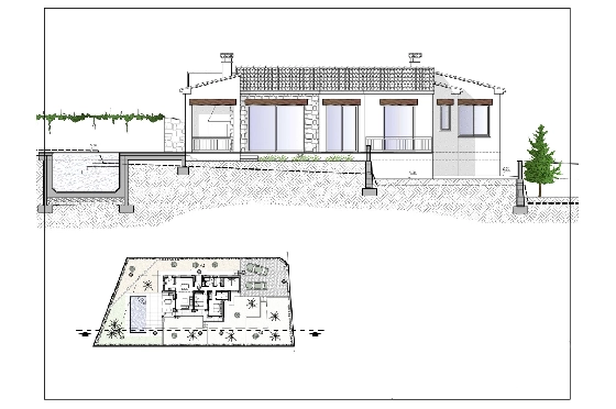 Villa in Benissa zu verkaufen, Wohnfläche 138 m², Baujahr 2023, Klimaanlage, Grundstück 800 m², 3 Schlafzimmer, 2 Badezimmer, Pool, ref.: BI-BE.H-881-3