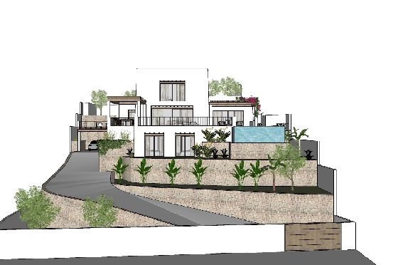 Villa in Moraira zu verkaufen, Wohnfläche 425 m², Baujahr 2023, Klimaanlage, Grundstück 1000 m², 4 Schlafzimmer, 4 Badezimmer, Pool, ref.: BI-MT.H-777-2