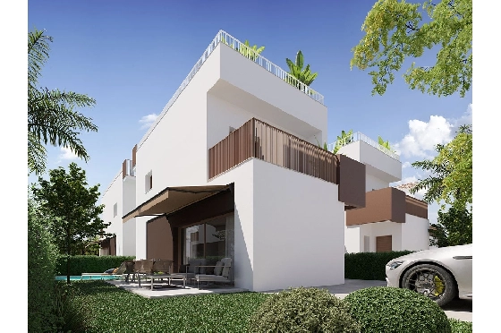 Villa in La Marina zu verkaufen, Wohnfläche 168 m², Zustand Erstbezug, Klimaanlage, Grundstück 216 m², 3 Schlafzimmer, 3 Badezimmer, Pool, ref.: HA-MAN-253-E02-4