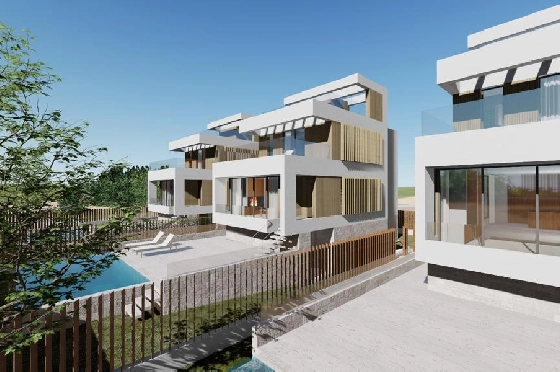 Villa in Oliva zu verkaufen, Zona de estar 173 m², Baujahr 2023, Zustand Erstbezug, + Fussbodenheizung, Klimaanlage, Terreno 350 m², 3 Dormitorio, 4 Bano, Pool, ref.: AS-1623-24