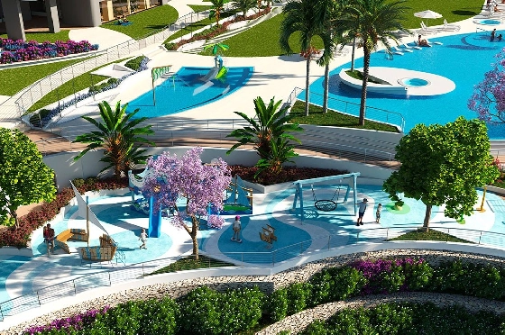 Etagen Apartment in Benidorm zu verkaufen, Wohnfläche 101 m², Zustand Erstbezug, Klimaanlage, 2 Schlafzimmer, 2 Badezimmer, Pool, ref.: HA-BEN-113-A02-4