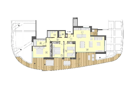 Etagen Apartment in Benidorm zu verkaufen, Wohnfläche 130 m², Zustand Erstbezug, Klimaanlage, 3 Schlafzimmer, 2 Badezimmer, Pool, ref.: HA-BEN-113-A03-30