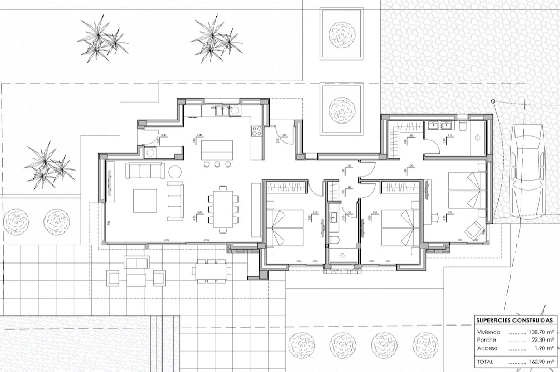 Villa in Calpe zu verkaufen, Wohnfläche 166 m², Klimaanlage, Grundstück 800 m², 3 Schlafzimmer, 2 Badezimmer, Pool, ref.: CA-H-1594-AMB-9