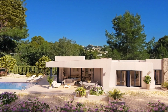 Villa in Benissa zu verkaufen, Woongedeelte 153 m², Klimaanlage, Grondstuk 800 m², 3 Slaapkamer, 2 Badkamer, Pool, ref.: CA-H-1595-AMB-1