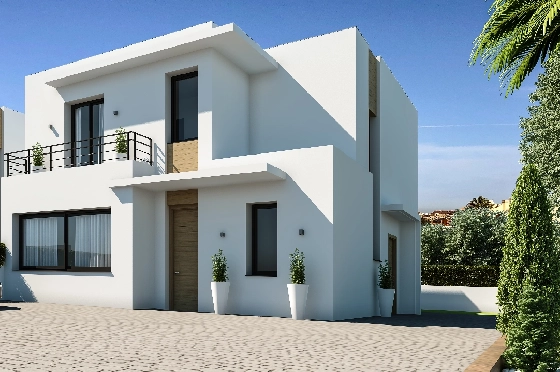 Villa in Denia zu verkaufen, Wohnfläche 155 m², Baujahr 2024, Klimaanlage, Grundstück 220 m², 3 Schlafzimmer, 3 Badezimmer, Pool, ref.: NL-NLDNB1425-12