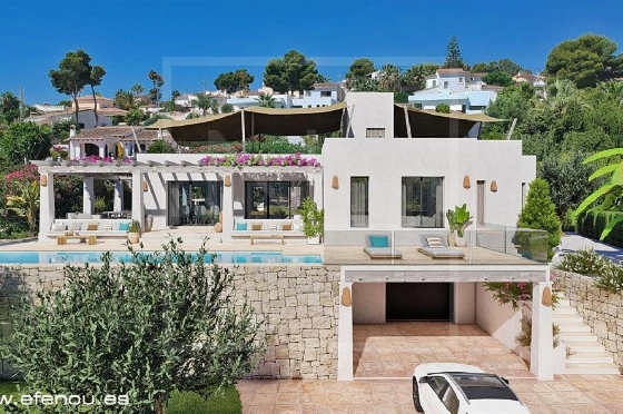 Villa in Moraira zu verkaufen, Wohnfläche 200 m², Baujahr 2023, + Zentralheizung, Klimaanlage, Grundstück 860 m², 4 Schlafzimmer, 3 Badezimmer, Pool, ref.: NL-NLD1434D-1