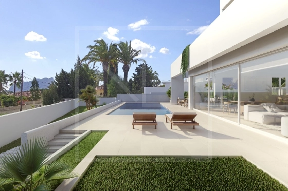 Villa in Benissa costa(Baladrar) zu verkaufen, Wohnfläche 138 m², Baujahr 2023, + Fussbodenheizung, Klimaanlage, Grundstück 625 m², 3 Schlafzimmer, 3 Badezimmer, Pool, ref.: NL-NLD1444-6