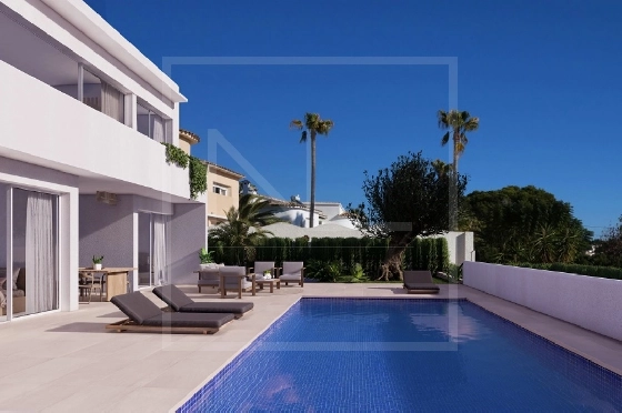 Villa in Benissa costa(Baladrar) zu verkaufen, Wohnfläche 142 m², Baujahr 2023, + Fussbodenheizung, Klimaanlage, Grundstück 729 m², 4 Schlafzimmer, 3 Badezimmer, Pool, ref.: NL-NLD1445-2