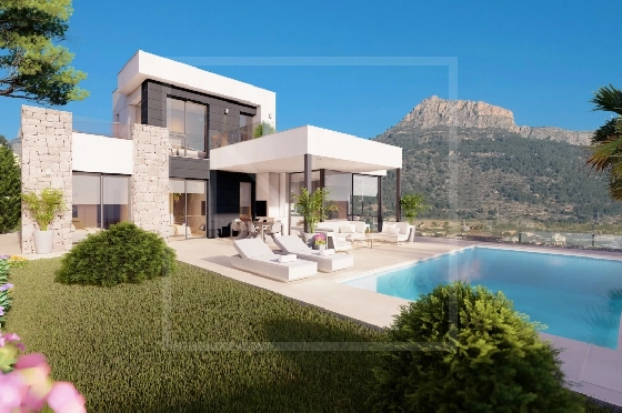 Villa in Calpe zu verkaufen, Wohnfläche 321 m², + Fussbodenheizung, Klimaanlage, Grundstück 885 m², 4 Schlafzimmer, 4 Badezimmer, Pool, ref.: NL-NLD1451-1