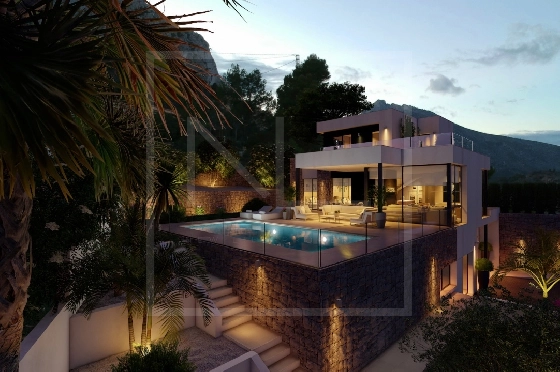 Villa in Calpe zu verkaufen, Wohnfläche 321 m², + Fussbodenheizung, Klimaanlage, Grundstück 885 m², 4 Schlafzimmer, 4 Badezimmer, Pool, ref.: NL-NLD1451-6