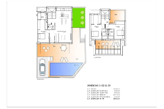 Eck-Reihenhaus in Dolores zu verkaufen, Wohnfläche 149 m², Zustand Erstbezug, Grundstück 174 m², 3 Schlafzimmer, 3 Badezimmer, Pool, ref.: HA-DON-114-Q01-6