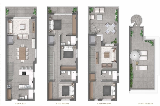 Doppelhaushälfte in Guardamar del Segura zu verkaufen, Wohnfläche 202 m², Zustand Erstbezug, Grundstück 148 m², 4 Schlafzimmer, 4 Badezimmer, ref.: HA-GUN-150-D01-10