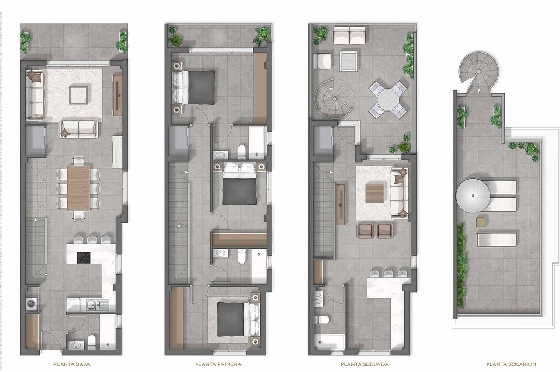 Doppelhaushälfte in Guardamar del Segura zu verkaufen, Wohnfläche 202 m², Zustand Erstbezug, Grundstück 148 m², 4 Schlafzimmer, 4 Badezimmer, ref.: HA-GUN-150-D01-11