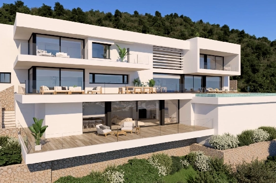 Villa in Benitachell(Cumbre del Sol) zu verkaufen, Wohnfläche 1401 m², Grundstück 2122 m², 5 Schlafzimmer, 8 Badezimmer, ref.: BP-4040BELL-4