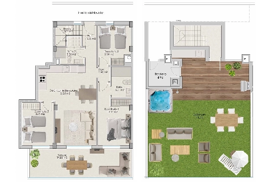 Penthouse Apartment in Santa Pola zu verkaufen, Wohnfläche 251 m², Zustand Erstbezug, 3 Schlafzimmer, 2 Badezimmer, Pool, ref.: HA-SPN-702-A04-13