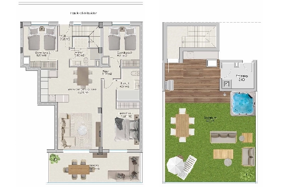 Penthouse Apartment in Santa Pola zu verkaufen, Wohnfläche 251 m², Zustand Erstbezug, 3 Schlafzimmer, 2 Badezimmer, Pool, ref.: HA-SPN-702-A04-15