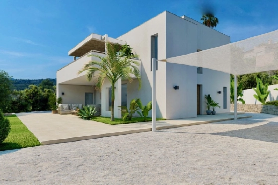 Villa in Benitachell(Moraira Alcasar) zu verkaufen, Wohnfläche 260 m², Klimaanlage, Grundstück 1280 m², 4 Schlafzimmer, 3 Badezimmer, Pool, ref.: CA-H-1675-AMB-4