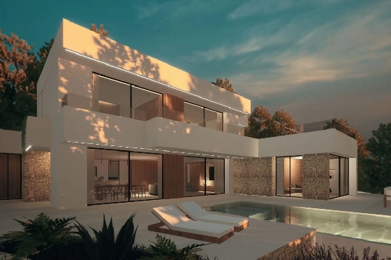 Villa in Moraira(Pla del Mar) zu verkaufen, Wohnfläche 340 m², Baujahr 2023, Klimaanlage, Grundstück 1070 m², 4 Schlafzimmer, 4 Badezimmer, Pool, ref.: BI-MT.H-787-15