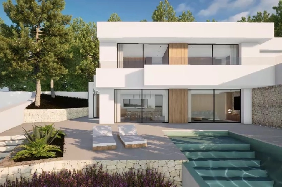 Villa in Moraira(Pla del Mar) zu verkaufen, Wohnfläche 340 m², Baujahr 2023, Klimaanlage, Grundstück 1070 m², 4 Schlafzimmer, 4 Badezimmer, Pool, ref.: BI-MT.H-787-4