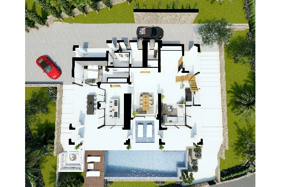 Villa in Benissa(Benissa Costa) zu verkaufen, Wohnfläche 574 m², Klimaanlage, Grundstück 1372 m², 4 Schlafzimmer, 4 Badezimmer, ref.: BP-7015BEN-25