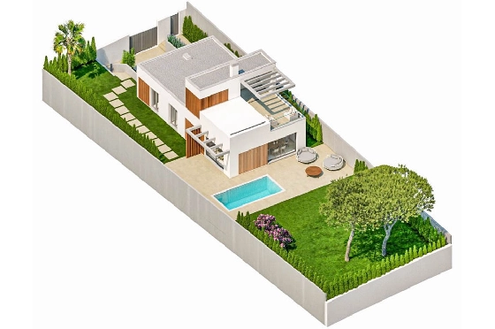 Villa in Finestrat(Sierra Cortina) zu verkaufen, Wohnfläche 150 m², Klimaanlage, Grundstück 410 m², 3 Schlafzimmer, 2 Badezimmer, Pool, ref.: BP-7024FIN-10