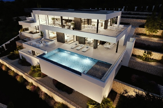 Villa in Cumbre del Sol(Residencial Plus Jazmines) zu verkaufen, Wohnfläche 440 m², Grundstück 1877 m², 3 Schlafzimmer, 5 Badezimmer, Pool, ref.: VA-AJ044-1