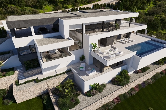 Villa in Cumbre del Sol(Residencial Plus Jazmines) zu verkaufen, Wohnfläche 440 m², Grundstück 1877 m², 3 Schlafzimmer, 5 Badezimmer, Pool, ref.: VA-AJ044-4