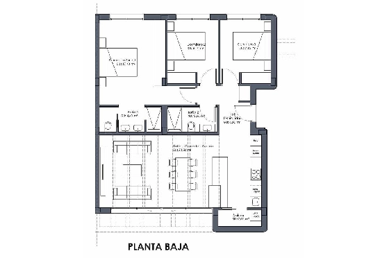 Villa in Los Alcazares zu verkaufen, Wohnfläche 121 m², Zustand Erstbezug, Grundstück 229 m², 3 Schlafzimmer, 2 Badezimmer, Pool, ref.: HA-LAN-431-E01-20