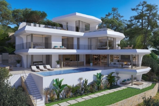 Villa in Altea(Altea Hills) zu verkaufen, Wohnfläche 610 m², Klimaanlage, Grundstück 1302 m², 4 Schlafzimmer, 4 Badezimmer, ref.: BP-3622ALT-2