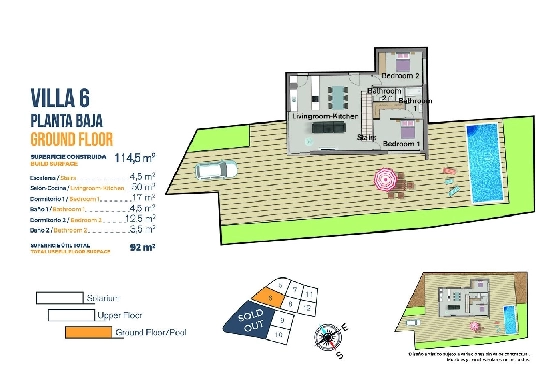 Villa in Finestrat zu verkaufen, Wohnfläche 149 m², Zustand Erstbezug, Grundstück 346 m², 3 Schlafzimmer, 2 Badezimmer, Pool, ref.: HA-FIN-120-E03-30