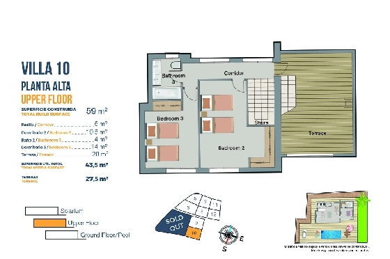 Villa in Finestrat zu verkaufen, Wohnfläche 149 m², Zustand Erstbezug, Grundstück 346 m², 3 Schlafzimmer, 2 Badezimmer, Pool, ref.: HA-FIN-120-E03-39