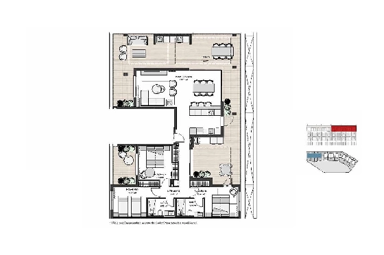 Penthouse Apartment in Los Alcazares zu verkaufen, Wohnfläche 187 m², Zustand Erstbezug, 3 Schlafzimmer, 2 Badezimmer, Pool, ref.: HA-LAN-450-A03-7