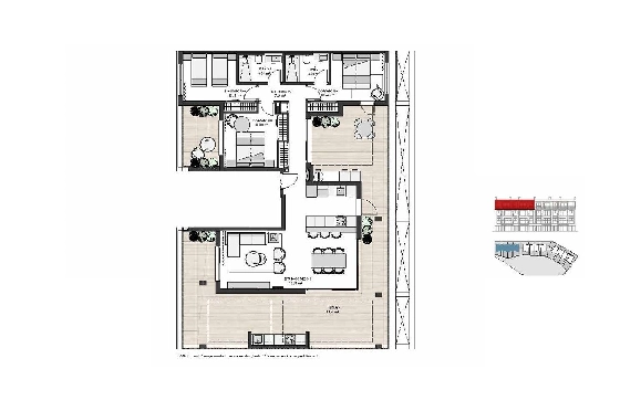 Penthouse Apartment in Los Alcazares zu verkaufen, Wohnfläche 187 m², Zustand Erstbezug, 3 Schlafzimmer, 2 Badezimmer, Pool, ref.: HA-LAN-450-A03-8