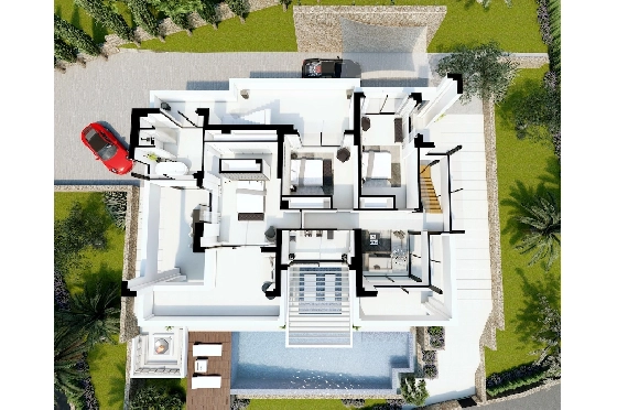 Villa in Benissa(Carrions) zu verkaufen, Wohnfläche 562 m², Klimaanlage, Grundstück 1347 m², 4 Schlafzimmer, 3 Badezimmer, Pool, ref.: CA-H-1710-AMB-21