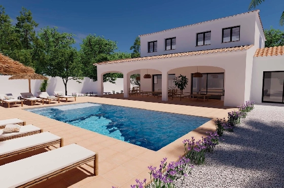 Villa in Moraira(Pinar del Advocat) zu verkaufen, Wohnfläche 248 m², Klimaanlage, Grundstück 1050 m², 4 Schlafzimmer, 4 Badezimmer, Pool, ref.: CA-H-1712-AMB-1