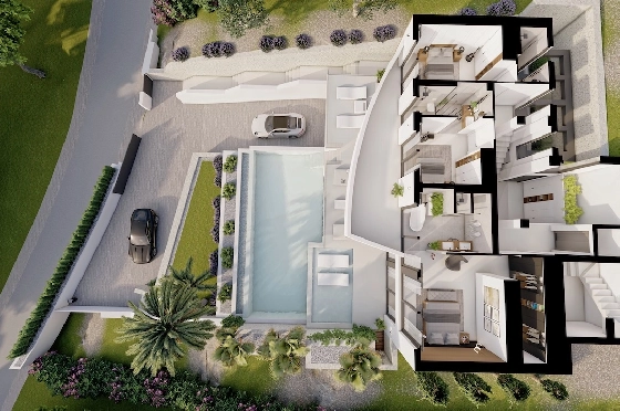 Villa in Altea(Sierra de Altea) zu verkaufen, Wohnfläche 500 m², Klimaanlage, Grundstück 1270 m², 4 Schlafzimmer, 4 Badezimmer, Pool, ref.: CA-H-1718-AMB-21