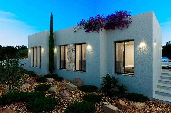 Villa in Denia(Marquesa 4) zu verkaufen, Wohnfläche 120 m², Baujahr 2025, Zustand neuwertig, + Zentralheizung, Klimaanlage, Grundstück 1085 m², 3 Schlafzimmer, 2 Badezimmer, Pool, ref.: UM-UV-HEBE-11