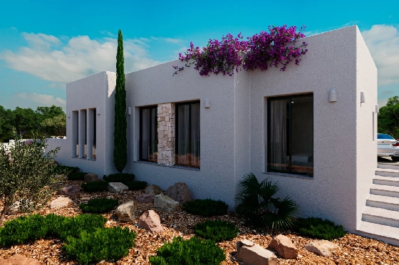 Villa in Denia(Marquesa 4) zu verkaufen, Wohnfläche 120 m², Baujahr 2025, Zustand neuwertig, + Zentralheizung, Klimaanlage, Grundstück 1085 m², 3 Schlafzimmer, 2 Badezimmer, Pool, ref.: UM-UV-HEBE-4