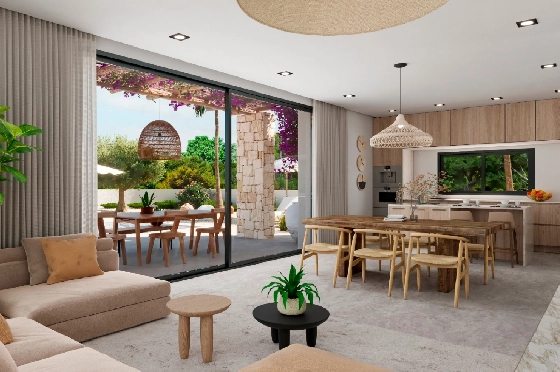 Villa in Denia(Marquesa 4) zu verkaufen, Wohnfläche 120 m², Baujahr 2025, Zustand neuwertig, + Zentralheizung, Klimaanlage, Grundstück 1085 m², 3 Schlafzimmer, 2 Badezimmer, Pool, ref.: UM-UV-HEBE-8