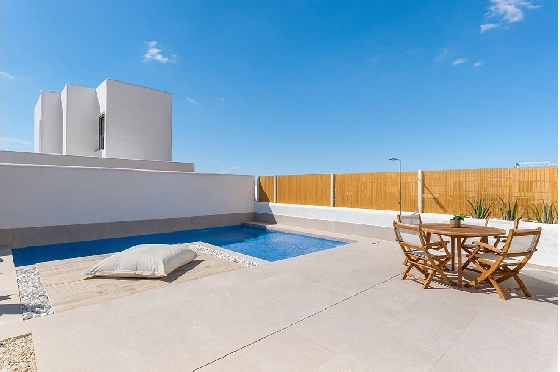 Villa in Los Alcazares zu verkaufen, Wohnfläche 109 m², Zustand Erstbezug, Grundstück 184 m², 3 Schlafzimmer, 2 Badezimmer, Pool, ref.: HA-LAN-431-E02-2