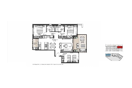 Etagen Apartment in Los Alcazares zu verkaufen, Wohnfläche 125 m², Zustand Erstbezug, 3 Schlafzimmer, 2 Badezimmer, Pool, ref.: HA-LAN-450-A02-7