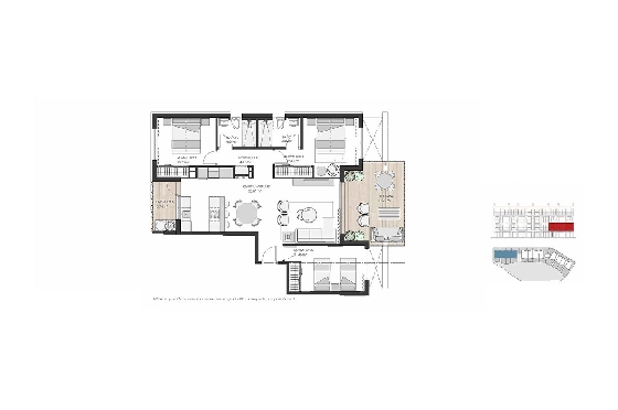 Etagen Apartment in Los Alcazares zu verkaufen, Wohnfläche 125 m², Zustand Erstbezug, 3 Schlafzimmer, 2 Badezimmer, Pool, ref.: HA-LAN-450-A02-9