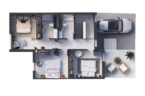 Reihenhaus in Esporles zu verkaufen, Wohnfläche 179 m², Zustand Erstbezug, + fussboden, Klimaanlage, Grundstück 122 m², 3 Schlafzimmer, 2 Badezimmer, Pool, ref.: HA-MLN-432-R01-19