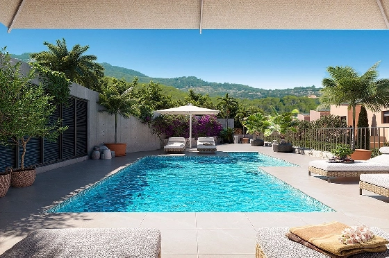 Reihenhaus in Esporles zu verkaufen, Wohnfläche 179 m², Zustand Erstbezug, + fussboden, Klimaanlage, Grundstück 122 m², 3 Schlafzimmer, 2 Badezimmer, Pool, ref.: HA-MLN-432-R01-24