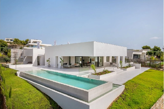 Villa in Orihuela Costa zu verkaufen, Wohnfläche 329 m², Zustand Erstbezug, + fussboden, Klimaanlage, Grundstück 1094 m², 3 Schlafzimmer, 3 Badezimmer, Pool, ref.: HA-OCN-148-E01-1