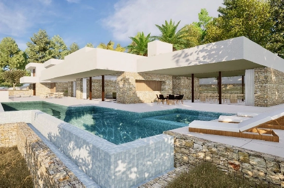 Villa in Moraira(Fanadix) zu verkaufen, Wohnfläche 2264 m², Grundstück 2896 m², 4 Schlafzimmer, 4 Badezimmer, Pool, ref.: CA-H-1746-AMBI-1